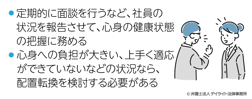 復職後の社員の管理