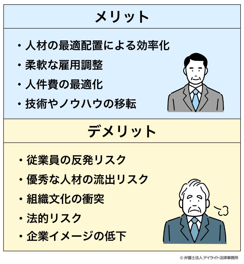 転籍の企業のメリットとデメリット